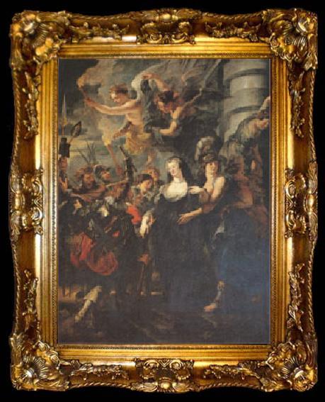 framed  Peter Paul Rubens The Flight from Blois (mk05), ta009-2
